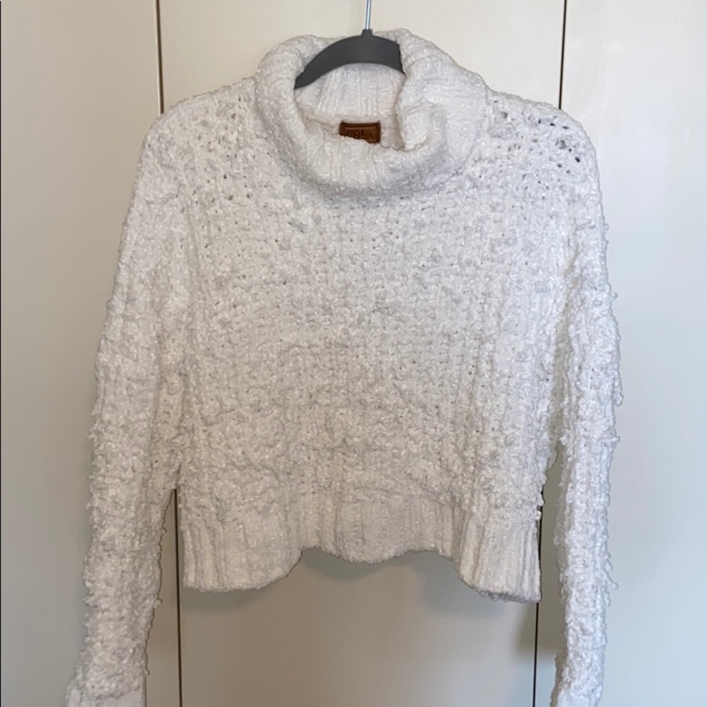 Cropped turtle neck sweater